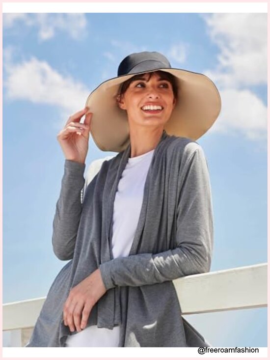 Ultra Wide Brim Sun Hat UPF 50+ Adjustable Nylon Elastane main image 4
